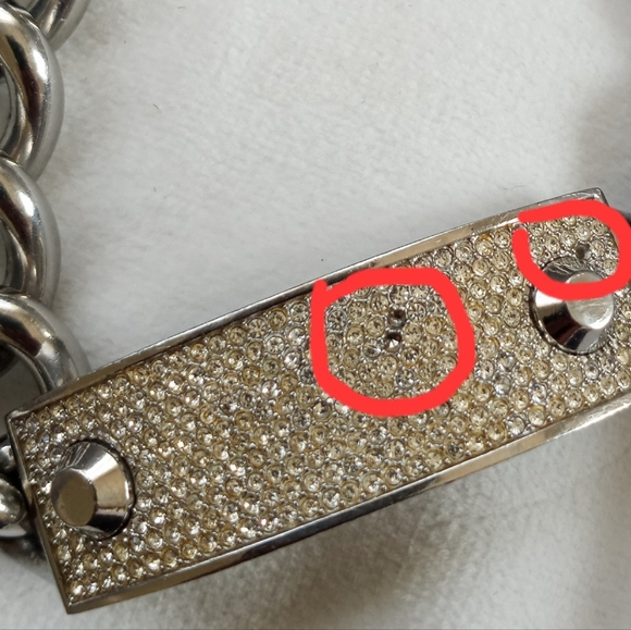 Michael Kors Chain Bracelet with Pave Plate-Used - Picture 7 of 7